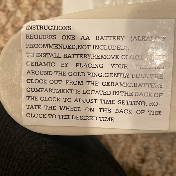 NIB & Vintage Mantle or Desktop Ceramic Clock - Picture 4 of 5